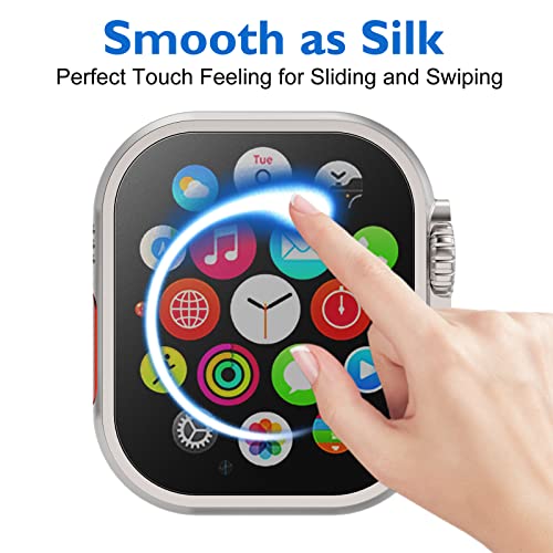 Mothca 2 Pack Tempered Glass Matte Screen Protector for Apple Watch Ultra 3 (2025) / Ultra 2 / Ultra (49mm) [Quick Fit Case] Auto-alignment HD Clear Touch Sensitive Anti-Scratch 9H Matte Glass Film