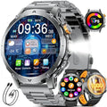LIGE Military Smart Watches for Men(3 Bands),1000mAh Battery/1.7" HD Large Screen Smartwatch, Flashlight/120+ Sports Modes/Sleep Monitor, 5ATM Waterproof Fitness Tracker Watch for Android iOS,Black