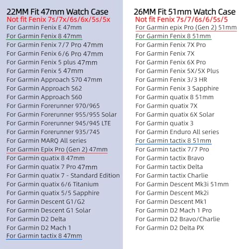 EKINGEEK for Garmin Watch Band, for Fenix 8 47mm/Fenix 7 /Fenix 6 Band - QuickFit 22mm Watch Band for EPIX Pro Gen 2 & Forerunner 965 - 22mm Nylon Watch Band for GARMIN Fenix 5 Plus/Fenix 6 Pro/Fenix 7 Pro