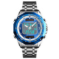 VIGOROSO Men's Solar Powered Quartz Stainless Steel Analog Digital Sport Wrist Watch