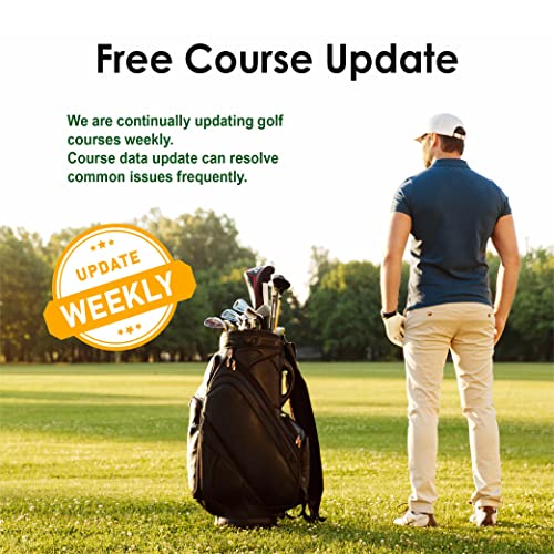 CANMORE TW353 Golf GPS Watch for Men and Women, High Contrast LCD Display, Free Update Over 41,000 Preloaded Courses Worldwide, Lightweight Essential Golf Accessory for Golfers, Turquoise/Gray