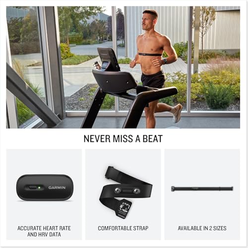 Garmin HRM 200 Heart Rate Monitor, Accurate Heart Rate and HRV Data, Comfortable Machine Washable Strap, M-XL