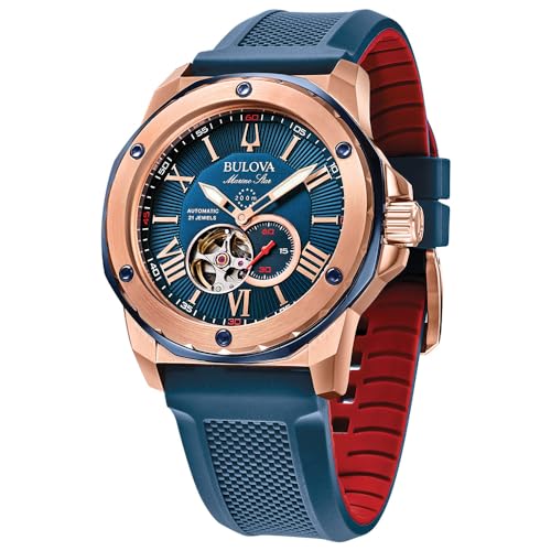 Bulova Men's Marine Star Automatic Blue Dial Watch 98A227