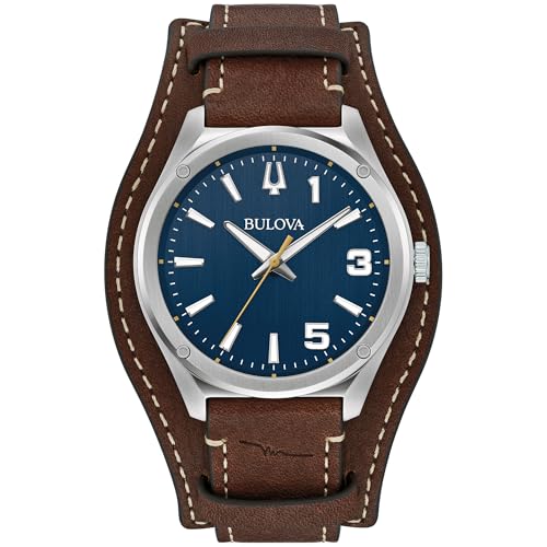 Bulova Marc Anthony Sport Strap Quartz Watch, Stainless Steel, Sapphire Crystal, Blue and Brown