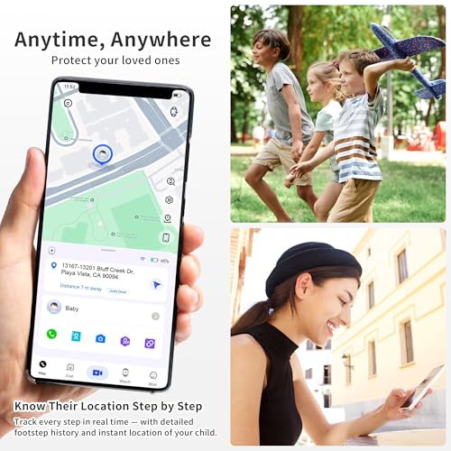 AIWIEP 4G Kids Smart Watch Boys with GPS Tracker Phone/Video Call Alarm SOS Camera Pedometer Stopwatch Caculator Flashlight GPS Watch for Kids Age 5-12