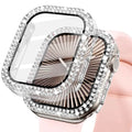 KADES Bling Case for Apple Watch 41mm with Built-in Screen Protector, Sparkling Rhinestone Protective Cover Compatible with Apple Watch Series 9 8 7 (41mm, Clear)
