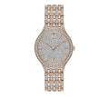 Bulova Ladies' Crystal Phantom Rose Gold Tone Stainless Steel 2-Hand Quartz Watch, 440 Crystals and Pave Dial Style: 98L235