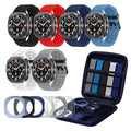 6 Pack Marine Silicone Band for Samsung Galaxy Watch Ultra Bands 47mm Men/Women,With 6 Protective Cases & Storage Bag,Waterproof Soft Sport Strap Compatible with Samsung Watch Ultra Band