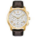 Bulova Men's Classic Wilton Brown Leather Strap Watch 46.5mm - 97B169