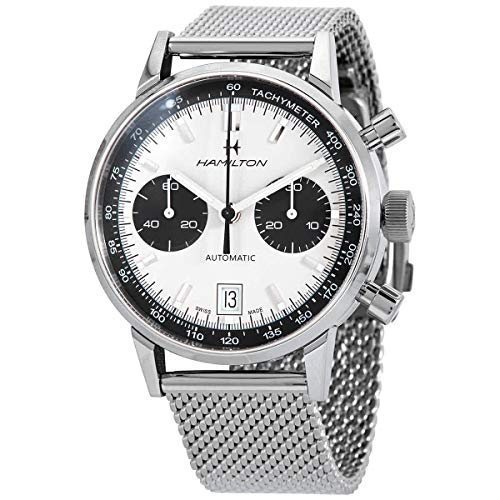 Hamilton American Classic Automatic Men's Watch, 40mm Stainless Steel Case, Swiss Made, White Dial Analog Wrist Watch for Men, 100m Waterproof, Sapphire Crystal, Stainless Steel Strap
