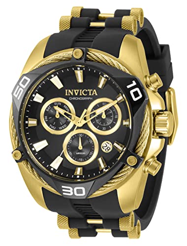 Invicta Men's Bolt 50mm Stainless Steel, Silicone Quartz Watch, Gold (Model: 31315)