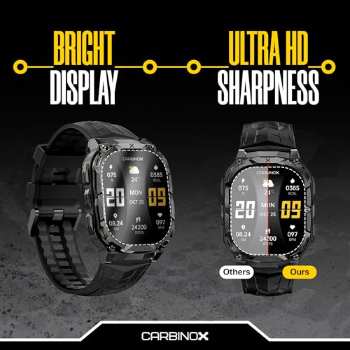 CARBINOX Tempered Glass Screen Protector Compatible for Vortex Smart Watch - High Transparency, Anti Scratch, High Sensitivity, Bubble Free (2 Pack) Vortex