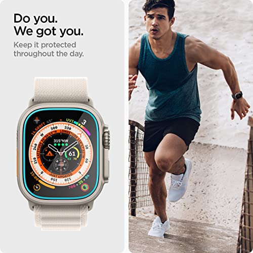 Spigen Tempered Glass Screen Protector [Glas.tR EZ Fit] designed for Apple Watch Ultra 3 / Ultra 2 / Ultra (49mm) - 2 Pack
