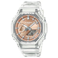 Casio G-Shock Octagonal Rose Gold Dial Translucent Resin Watch GA2100BM-7A5