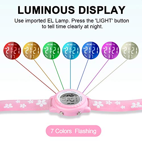 Viposoon 3D Kids Waterproof Watch - Toy for 4-8 Year Old Girls, Birthday Gift for 3-10 Year Olds