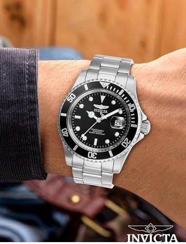 Invicta Men's Pro Diver Quartz Watch with Stainless Steel Strap, Silver, 20 (Model: 26970)