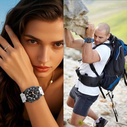 6 Pack Marine Silicone Band for Samsung Galaxy Watch Ultra Bands 47mm Men/Women,With 6 Protective Cases & Storage Bag,Waterproof Soft Sport Strap Compatible with Samsung Watch Ultra Band