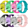 8 Pack Bands Compatible with Apple Watch Band 38mm 40mm 41mm 42mm 44mm 45mm for Women Men, Sport Silicone Wristbands Replacement Strap for iWatch Series 7 6 5 4 3 2 1 SE