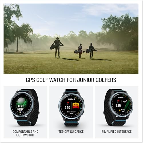 Garmin Approach® J1, Junior Golf Watch with GPS, Bright and Colorful Display, Tee-Off Guidance, Essential Features for Learning and Improving, Black
