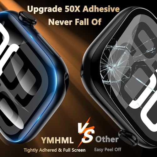 YMHML 2 Pack Tempered Glass Screen Protector for Apple Watch Series 11 Series 10 42mm, [Zero Bubble] 3D Full Coverage Strong Adhesion Waterproof Film with [Automatic Align Tech] iWatch Accessories