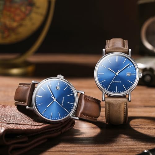 Getalia® Luxurious leather Watch Band, Top Grain Genuine Leather Vintage Oil Wax, 18mm 19mm 20mm 21mm 22mm Quick Release Replacement Retro Straps for Men and Women, Thick & Soft (Brown Width:20mm)