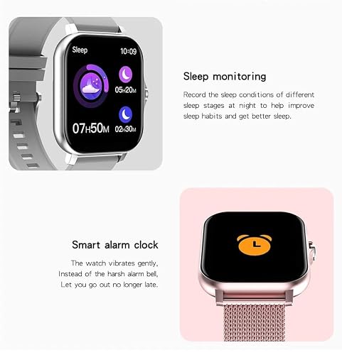 PASOY Smart Watch for Android and iOS Phones 1.83" Touchscreen Call Watch Fitness Tracker IP68 Waterproof Custom Dial Pedometer Sleep Weather Calculator Outdoor Sports Watches (Black A)