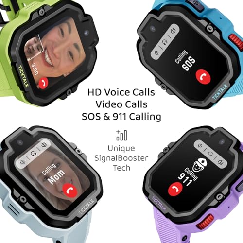 TickTalk 5 Kids Smart Watch with GPS Tracker, Voice & Video Calling, Texts, SOS & Parental Controls | Safe 4G LTE Smartwatch with Free Music, Reminders & School Mode for Boys & Girls Ages 3-12