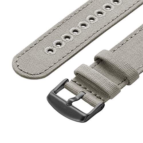 Archer Watch Straps - Canvas Straps for Apple Watch (Ash Gray, Gray, 44/45/46/49mm)