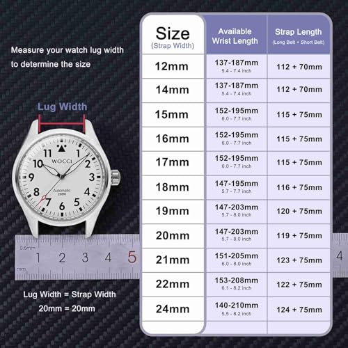 WOCCI 18mm Silicone Watch Band, Quick Release Rubber Replacement Strap with Black Stainless Steel Buckle (Black)