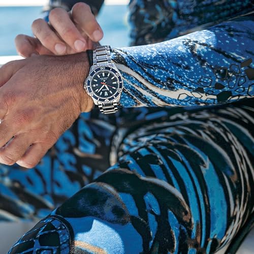 Citizen Men's Promaster Sea Eco-Drive Stainless Steel Watch, 3-Hand Date, One-Way Rotating Bezel, ISO Compliant, Luminous Hands and Markers, Blue Dial, 45mm (Model: BN0191-55L)