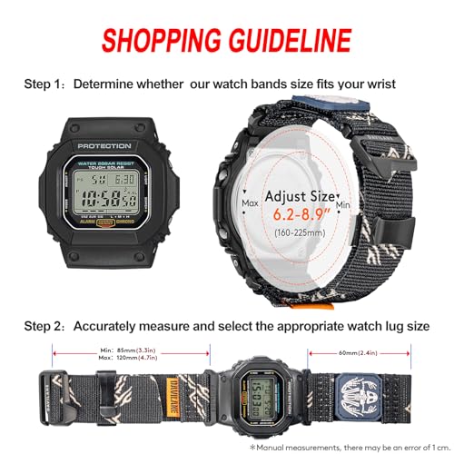 DAVILANE 16MM Watch Band Compatible with G-Shock DW-5600/6900/8900,GW-M5610