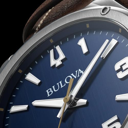 Bulova Marc Anthony Sport Strap Quartz Watch, Stainless Steel, Sapphire Crystal, Blue and Brown