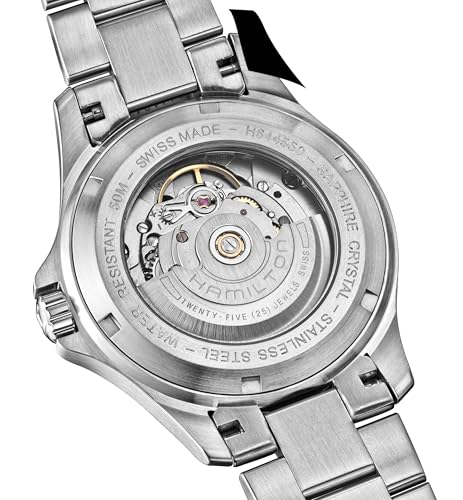 Hamilton Khaki Field King Automatic Men's Watch, 40mm Stainless Steel Case, Swiss Made, Black Dial Analog Wrist Watch for Men, 50m Waterproof, Sapphire Crystal, Stainless Steel Strap