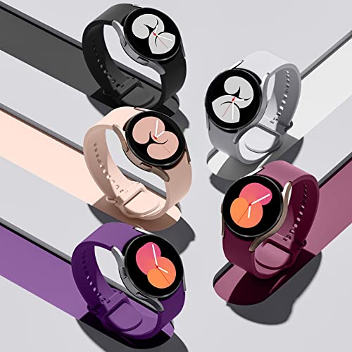 Lerobo 5 Pack Compatible with Galaxy Watch 7 6 5 4 Band 40mm 44mm/ Galaxy Watch 6 4 Classic Band 43mm 47mm 46mm 42mm/Watch 5 pro 45mm,Active 2, 20mm Watch Band Soft Silicone Sport Women Men
