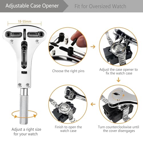EasyTime Watch Repair Tool Kit: Link Back Pin Removal & Battery Replacement