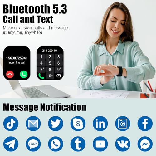 2026 Smart Watch for Men Women (Answer/Make Call), 1.96" HD Fitness Tracker Running Watch, IP68 Waterproof,Pedometer, Sleep/Step/Activity/Heart Rate Monitor,110+ Sport Mode Smartwatch for Android iOS