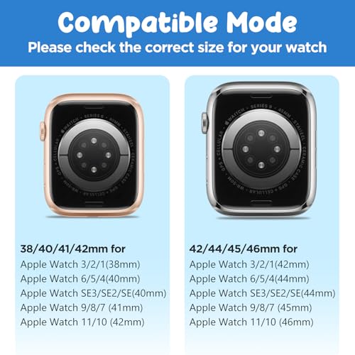 Magnetic Braided Band Compatible with Kids Apple Watch Band 38mm 40mm 41mm 42mm 44mm 45mm 46mm, Stretchy Nylon Solo Loop for iWatch Series 11 10 9 8 7 6 5 4 3 2 1 SE3 SE2 SE1 Girls Boys Small Wrists