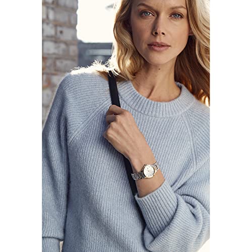 Citizen Women's Eco-Drive Dress Classic Diamond Watch in Gold-Tone Stainless Steel, Silver Dial (Model: FE2102-55A)