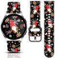 AYCQ 20mm Christmas Gnome Watch Band Compatible with SamsungGalaxy Watch 7/6/5/4 40mm 44mm/Watch 6 Classic 43mm 47mm/Watch 5 Pro 45mm/Watch 4 Classic/Active 2 Holiday Smartwatch Replacement Band