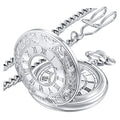 LYMFHCH Vintage Pocket Watch Roman Numerals Scale Quartz Pocket Watches with Chain Christmas Graduation Birthday Gifts Fathers Day