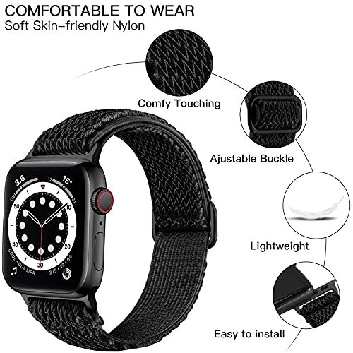 Lerobo Elastic Bands Compatible with Apple Watch 44mm 45mm 46mm 42mm 49mm 40mm for Women Men,Stretchy Solo Loop Soft Nylon Adjustable Solo Loop Sport Bands for iWatch SE Series 11 10 9 8 7 6 5 4 3 2 1