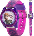 Disney Frozen Kids Digital Watch – Anna & Elsa LCD Timepiece, Purple Printed Strap, Easy-Read Display, Lightweight & Comfortable – Fits Wrists 5.5" to 8"