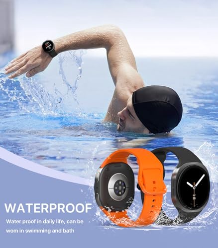 TiMOVO 6 Pack Sport Bands Compatible for Samsung Galaxy Watch 8 40mm 44mm/Galaxy Watch 8 Classic 46mm (2025), Soft Silicone Replacement Strap for Women Men, M/L