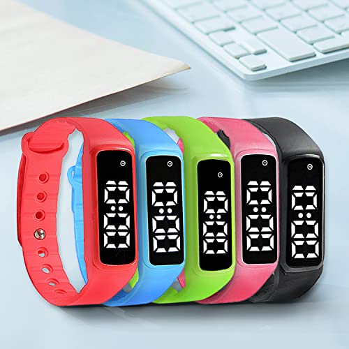 Sensory Wrist Timer for Kids, Teachers, Students, Simple Reminder Watch with Silent Alarm Clock Wristband, Classroom Countdown (Blue)