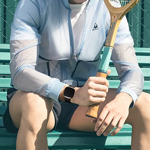 Getino Compatible with Fitbit Sense 2/ Sense Bands/Versa 4/ Versa 3 Bands Women Men, Silicone Sport Accessories Band, Small Black/Gray/Pink/White