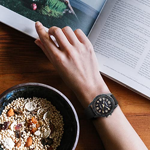 F.ZEGAO Waterproof Watch for Swimming, 100M Easy Read Free Diving Watch, Unisex Second Hand Diver Analog Watch Men with Large Face, 45mm Diameter