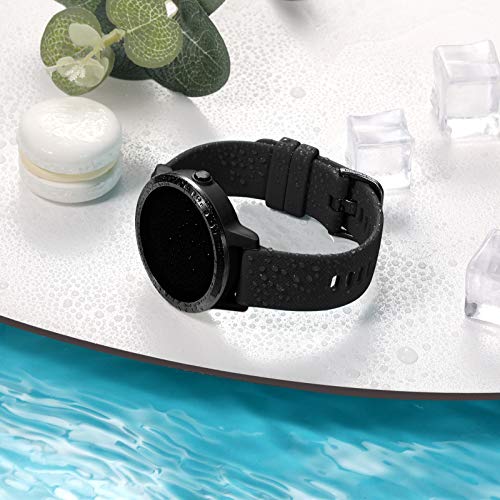 GEAK Compatible with Garmin Vivoactive 5 Watch Bands/Garmin Vivoactive 3 Watch Bands,20mm Silicone Band for Vivoactive 3 Music/Vivomove Sport,Forerunner 645/245 Music Smartwatch Women Men Black