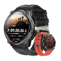Rugged Military Smart Watch for Men with GPS, 1.43'' AMOLED Fitness Tracker Watch with Bluetooth Call/Flashlight/Compass, 170+ Sports Modes Waterproof Mens Smartwatch for Android iPhone