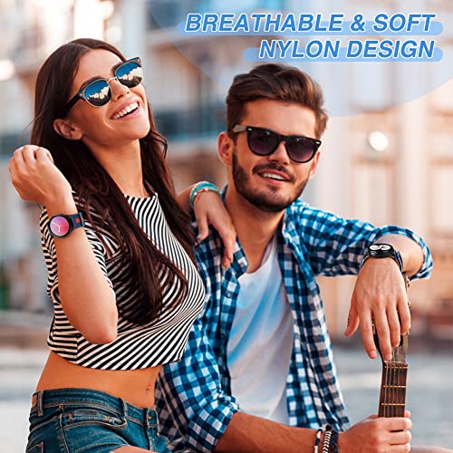 Relting 20mm Nylon Bands Compatible with Samsung Galaxy Watch 4/5/6/4 Classic/5 Pro/6 Classic/Active 2,Garmin Vivoactive 5/Vivoactive 3/Forerunner 245/645/Vivomove HR/Venu/Venu 2 Plus Bands