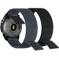 Abanen Hook and Loop Quick Dry Watch Band for Fenix 8 / epix Pro/Fenix 7/6/5 (47mm), 22mm Woven Nylon Ultralight Sport Wristband Strap for Garmin Instinct 2, Instinct 3 45mm (Black Grey)